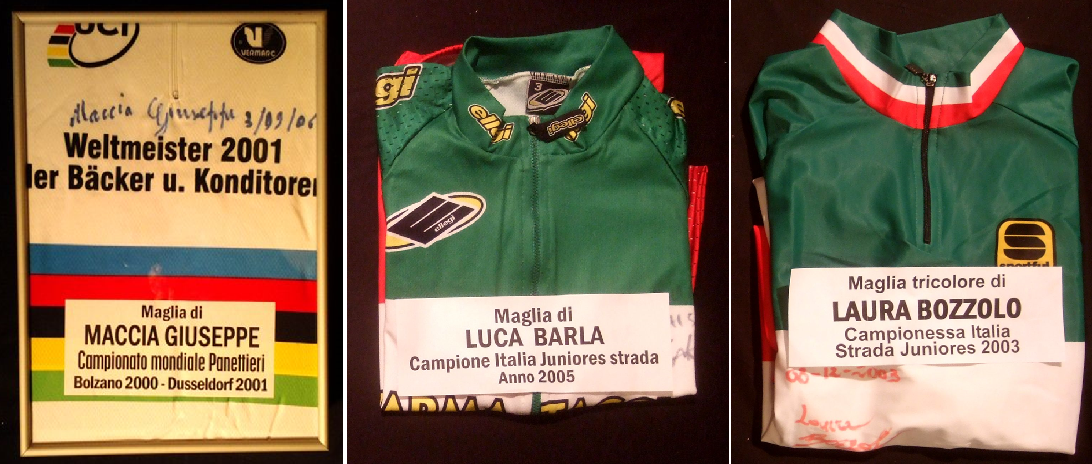 maglie donate al Santuario della Madonna del Ghisallo